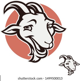 Goat head. Modern vector illustration