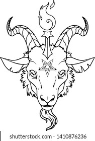 Baphomet Goat Head