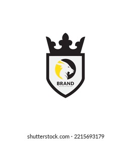 protector de cabeza de cabra logotipo deportivo con color negro y fondo blanco diseño de icono de logotipo negro ilustración vectorial