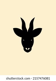 Goat Head. Goat. Head Silhouette. Animal Silhouettes. Logo. Design