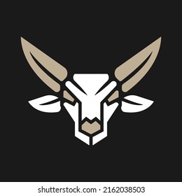 Goat Head Silhouette Logo Concept