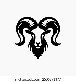 A goat head silhouette, a strong and bold logo for a bold and unique brand