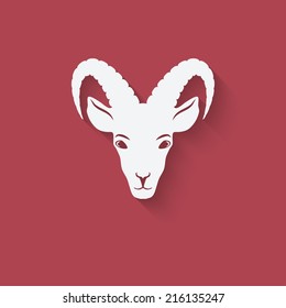 Goat head symbol - vector illustration. eps 10