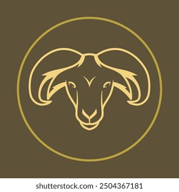 Goat head trendy icon skillful abstract vector illustration colorful artwork beautiful design.eps