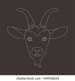 Goat head vector