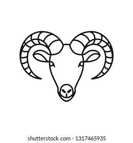 Goat head vector icon