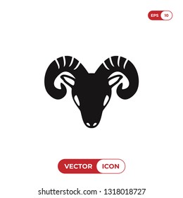 Goat head vector icon