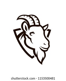 Goat head vector mascot