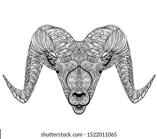 201 Goat zentangle Images, Stock Photos & Vectors | Shutterstock