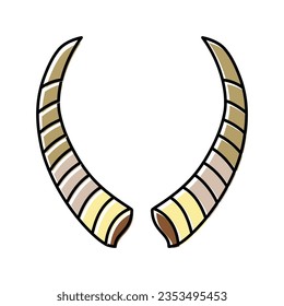 goat horn animal color icon vector. goat horn animal sign. isolated symbol illustration