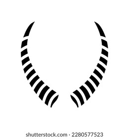 goat horn animal glyph icon vector. goat horn animal sign. isolated symbol illustration