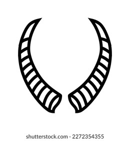 goat horn animal line icon vector. goat horn animal sign. isolated contour symbol black illustration