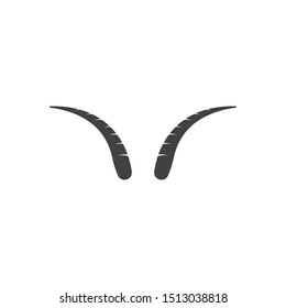 Goat horn element vector icon illustration design