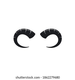 goat horn icon vector illustration design template web