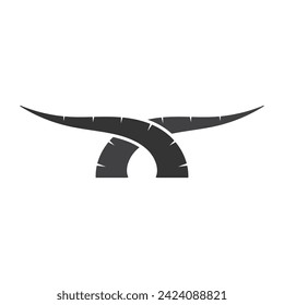 logotipo de la bocina de la cabra icono de vector plantilla de diseño de ilustración simple