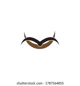 Goat horn vector design ilustration templat
