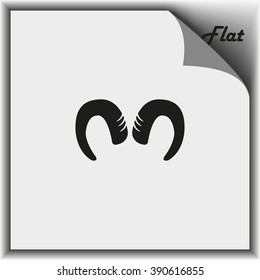 Goat horns icon. 