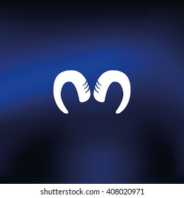 Goat horns icon. 