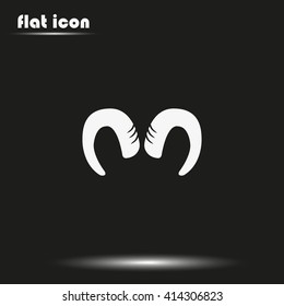 Goat horns icon. 