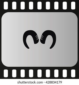 Goat horns icon.