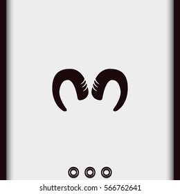 Goat horns icon.