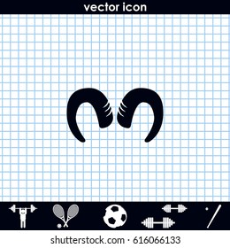 Goat horns icon.