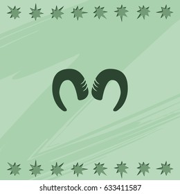 Goat horns icon.