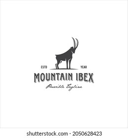 Vintage Stehziege Ibex Logo Design