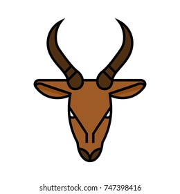 Goat icon animal vector head logo design illustration