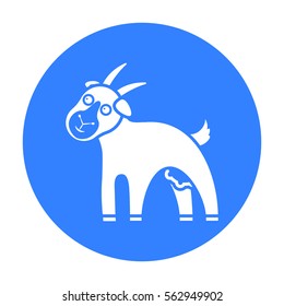 Goat icon black. Single bio, eco, organic product icon from the big milk black.