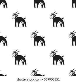 Goat icon black. Single bio, eco, organic product icon from the big milk black.