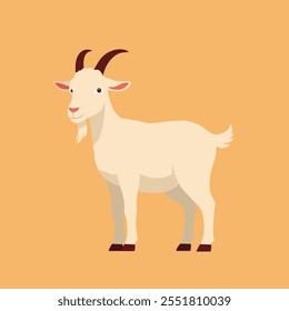 Ícone de cabra desenho animado vetor plano ilustração.