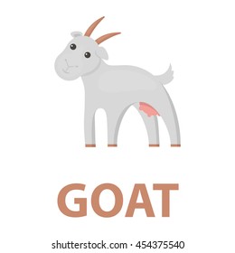 Goat icon cartoon. Single bio, eco, organic product icon from the big milk collection - stock vector