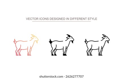 Ícone de cabra design com fundo branco ilustração stock