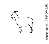 Goat icon. Element of animal icon for mobile concept and web apps. Thin line goat icon can be used for web and mobile. Premium icon on white background