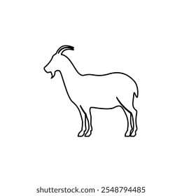 Goat icon. Element of animal icon for mobile concept and web apps. Thin line goat icon can be used for web and mobile. Premium icon on white background