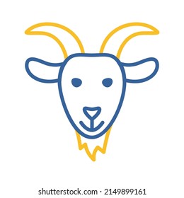 Goat icon. Farm animal vector illustration. Agriculture sign. Graph symbol for your web site design, logo, app, UI. EPS10.