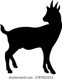 Goat Icon  in Flat and Line Style Vector Illustration Pack Featuring Ram, Billy goat, Caprine, Farm Animal Silhouette Symbols Isolated on Transparent Background