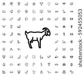 goat icon illustration isolated vector sign symbol. Animals icons vector set.