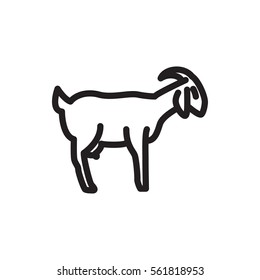 goat icon illustration isolated vector sign symbol