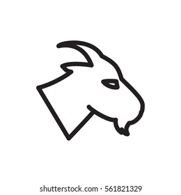 goat icon illustration isolated vector sign symbol