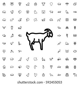 goat icon illustration isolated vector sign symbol. Animals icons vector set.