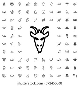 goat icon illustration isolated vector sign symbol. Animals icons vector set.
