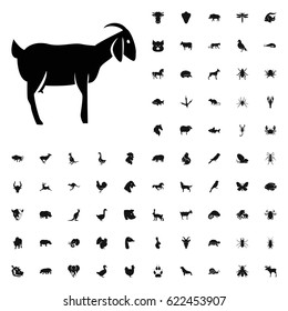 Goat icon illustration isolated vector sign symbol. animals icons vector set. on white background