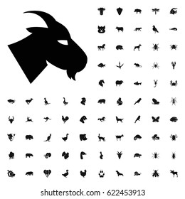 Goat icon illustration isolated vector sign symbol. animals icons vector set. on white background