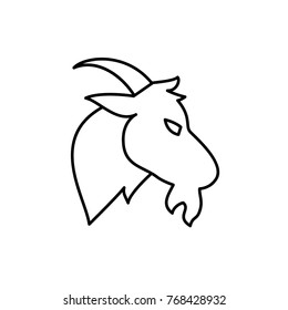 goat icon illustration isolated vector sign symbol