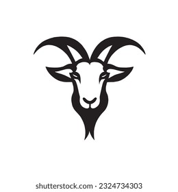 goat icon illustration on white canvas