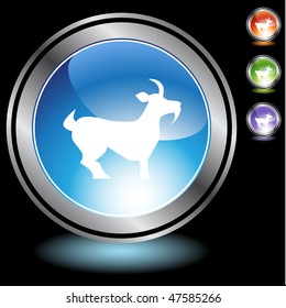 Icono de cabra aislado en un fondo blanco.