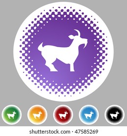 Goat icon isolated on a white background.
