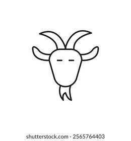 Goat icon line art vector